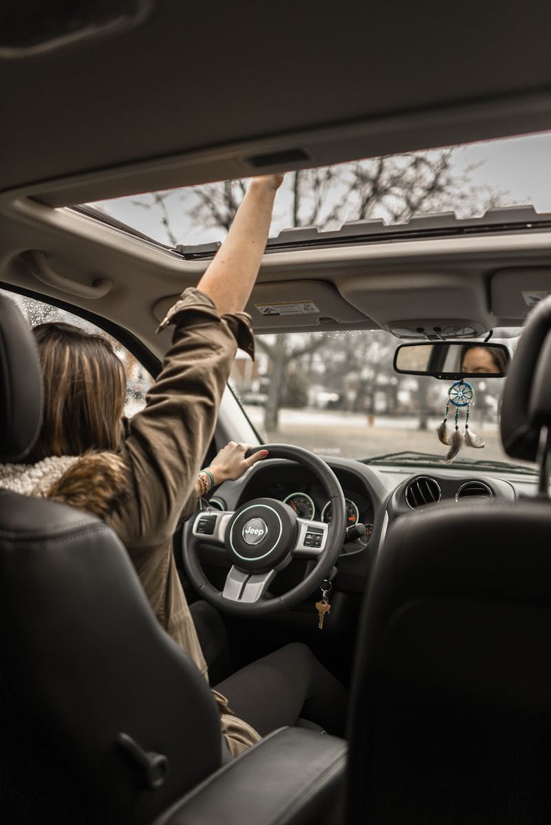 Woman Driving a Car, sr22